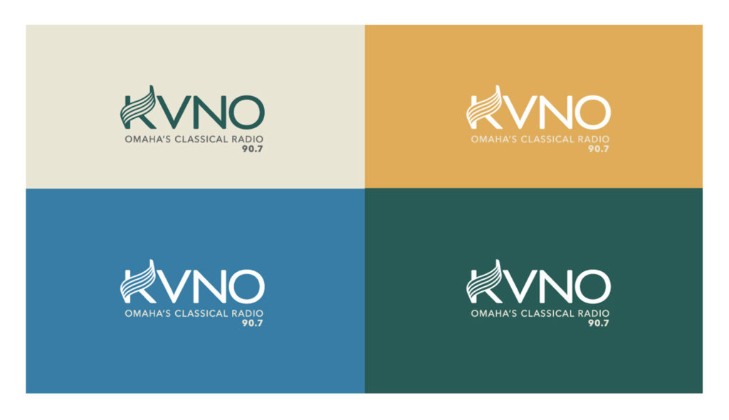 KVNO Omaha Logo and Brand Design