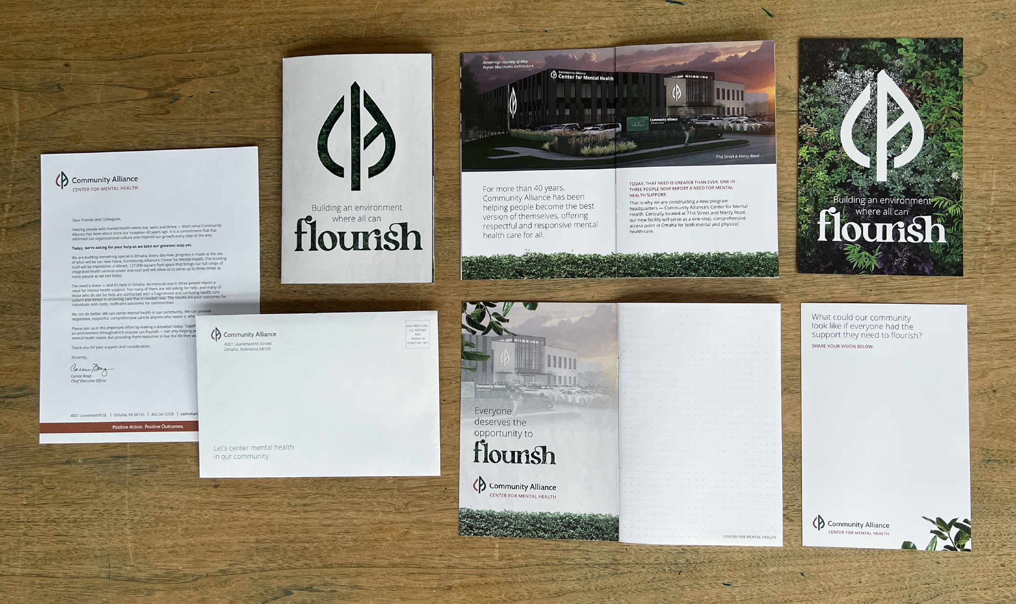 Flourish capital campaign print materials